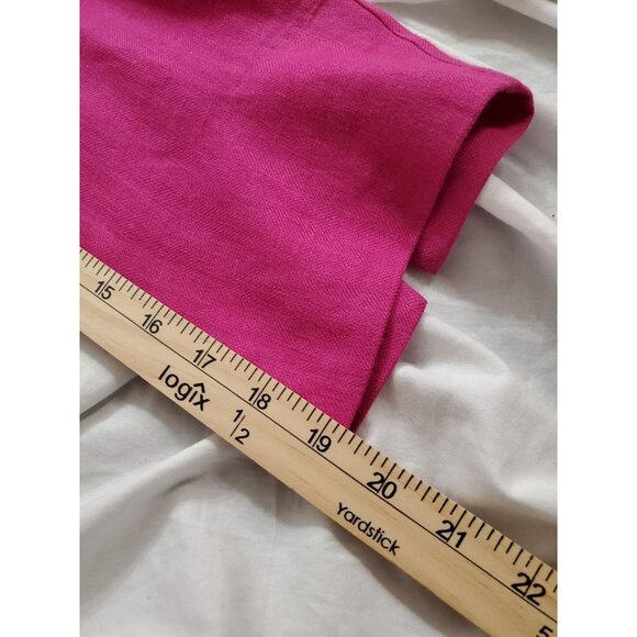 Lauren Ralph Lauren 100% Linen Button Up Shirt Fuchsia Blouse 2XL Women’s Plus - Picture 9 of 16